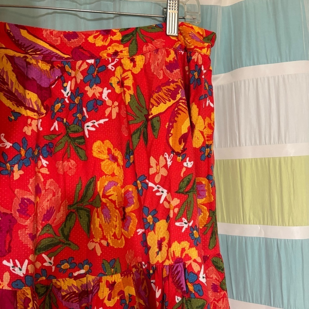 Rachel Roy Floral Skirt Set (2 pieces) Pink and Orange Sz Med - Picture 4 of 7